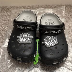 Crocs "Outkast" Classics Clog Black Silver - sz8 Brand New Limited Drop